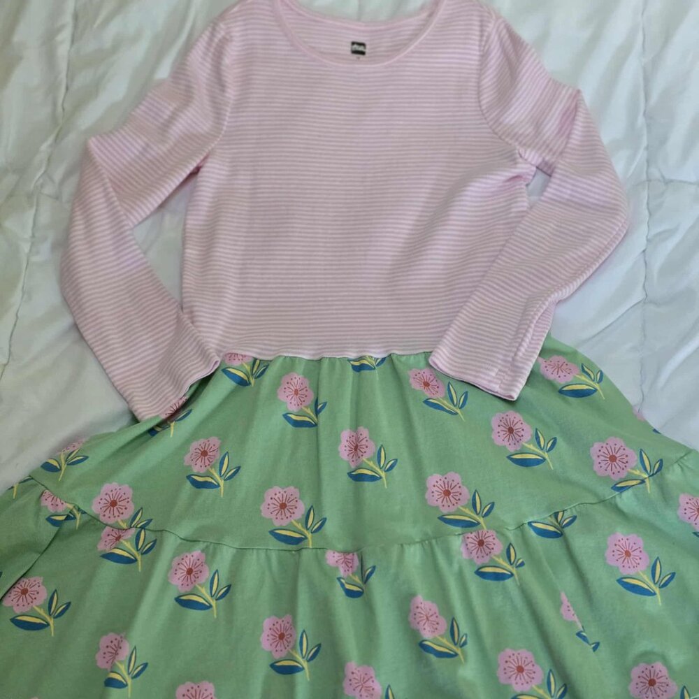 Tea Collection Tossed Sakura Blossom Twirl Dress size 10